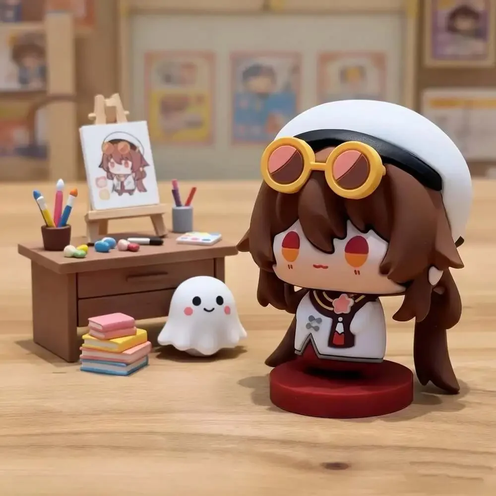 Genshin Impact Hu Tao 6.5Cm Figure - Chibi PVC Mini Statue - Liyue Director Desk